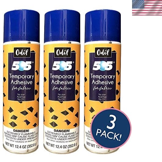 Versatile 505 Temporary Fabric Adhesive, 3 Pack of 12.4oz Sp