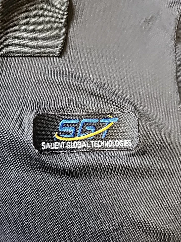 SGT Salient Global Technologies логотип черный легкий рубашка-поло мужской большой - Изображение 4 из 4