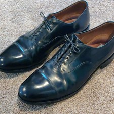 Johnston & Murphy Mens Black Leather Cap Toe ...