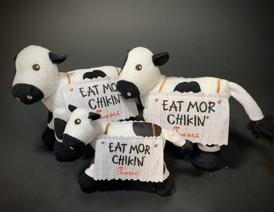 CHIK FIL A Cow Plush Eat Mor Chikin Stuffed Animal Promotional Lot of 3