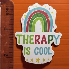 Therapy Is Cool Sticker Mental Health Awareness