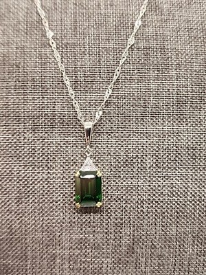 Bella Luce Green CZ & White CZ Rhodium/.925 Pendant 18'' Necklace JTV CWB781