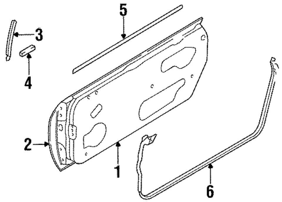 Cinturón genuino Nissan Weather-Strip RH S14 80820-65F10 NUEVO OEM Foto 2 de 2