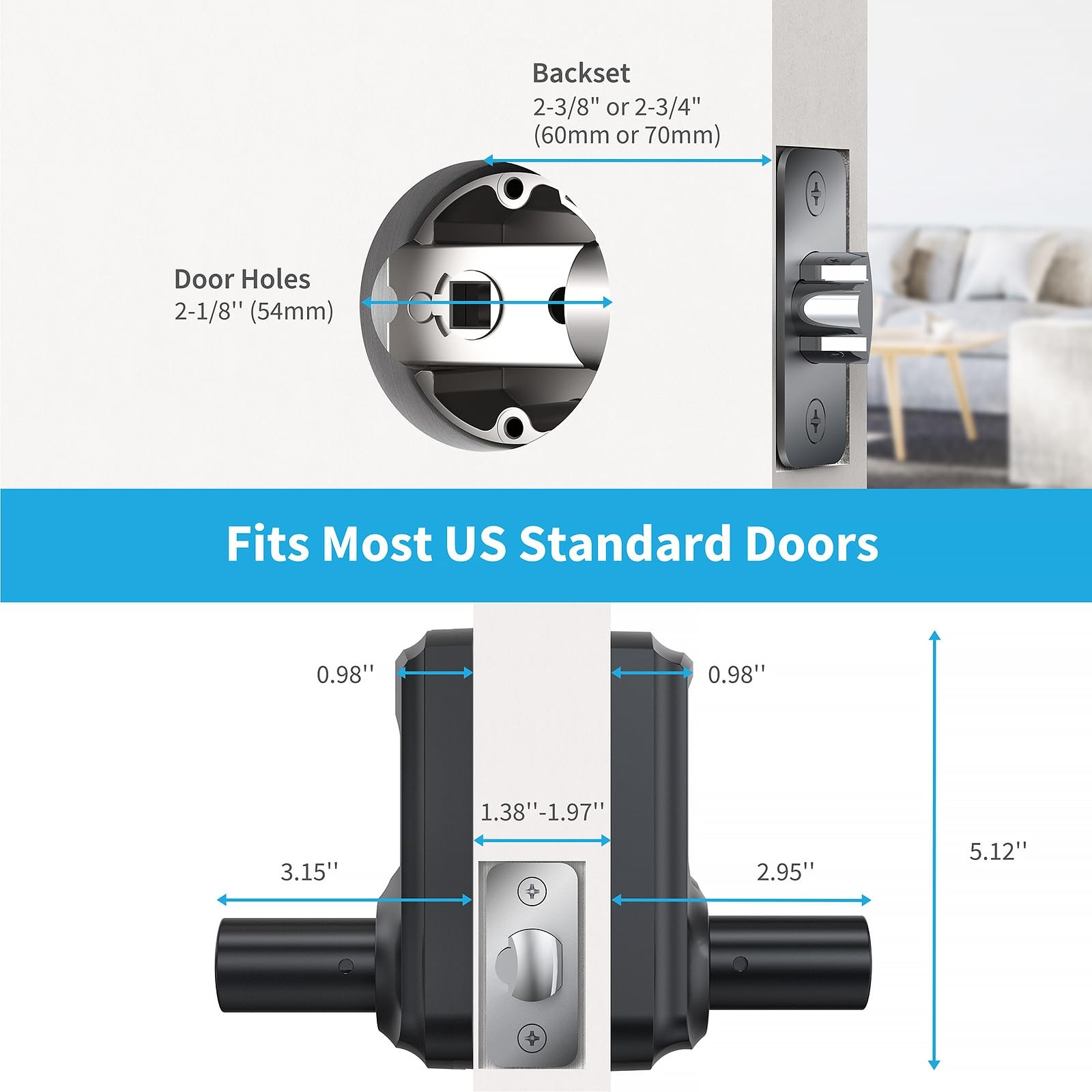 Signstek ST668 Keyless Entry Door Lock Digital Keypad Touchscreen Matte ...