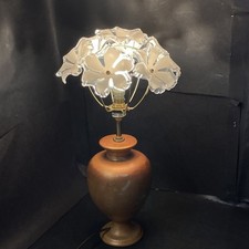 Vintage Classic Urn Style Table Lamp With Flower Shade Design - 48 cm Tall