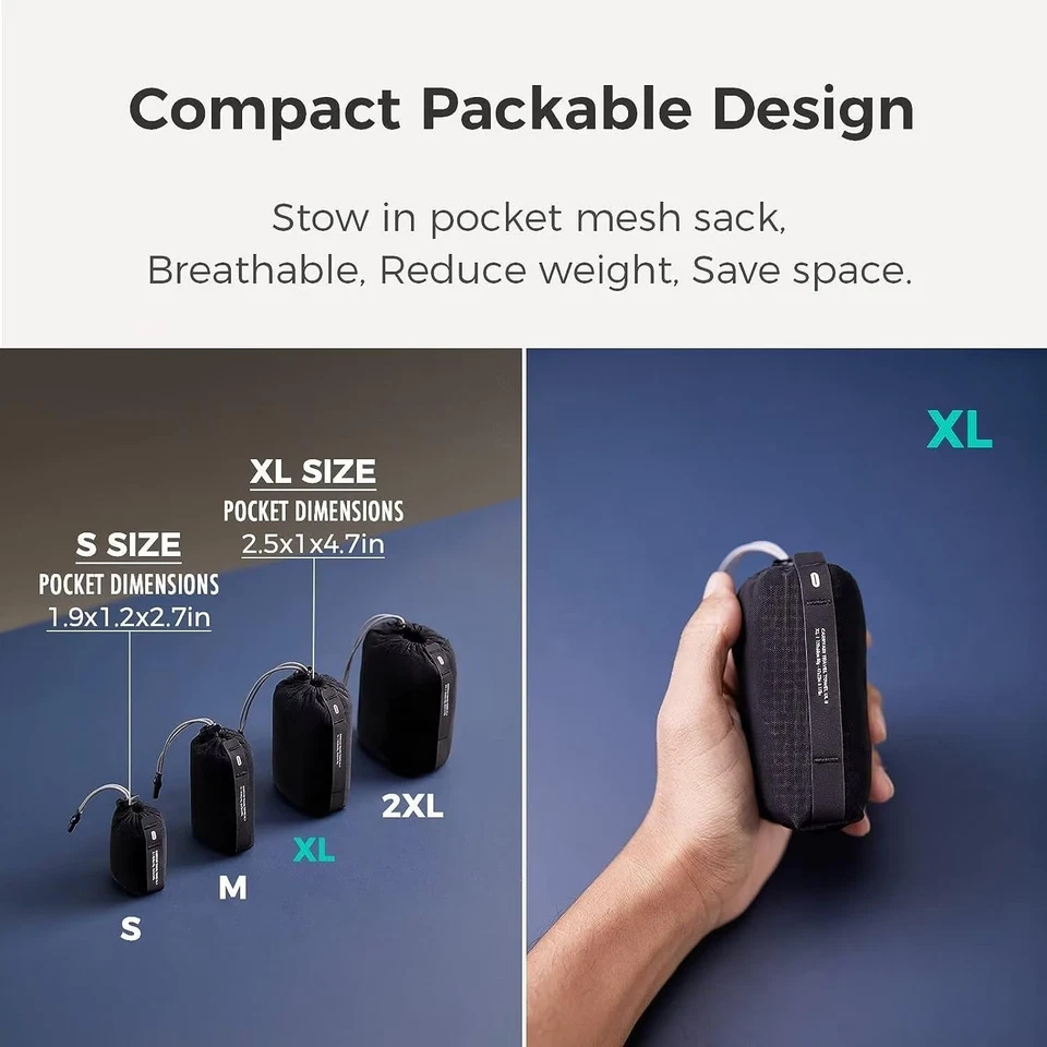 Toallas ultraligeras de secado rápido en tamaños XL grandes y pequeños con Poc... Foto 3 de 4