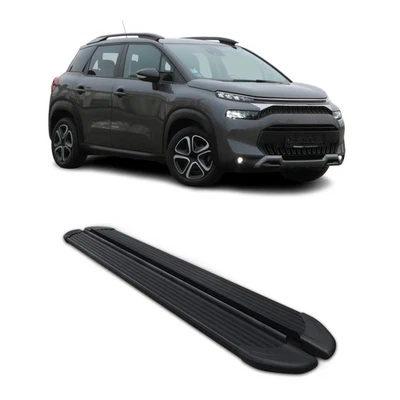 Marchepieds Latéraux pour Citroen C3 Aircross 2017-2024 Noir Aluminium 2Pcs - Photo 1/4