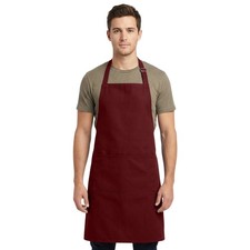 Plain Apron – Solid Colour Chef Cooking BBQ Baking Kitchen Adjustable Apron