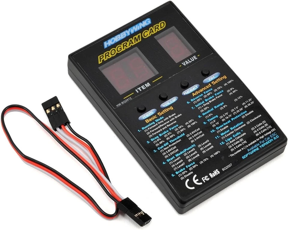 Hobbywing A2 Brushless Motor & ESC with Digital LED Program Card for RC Racing - Image 4 of 4