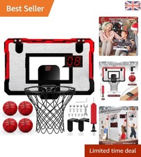 Unisex Indoor Basketball Hoop for Kids 5-12 – Easy Mounting & Electronic Score