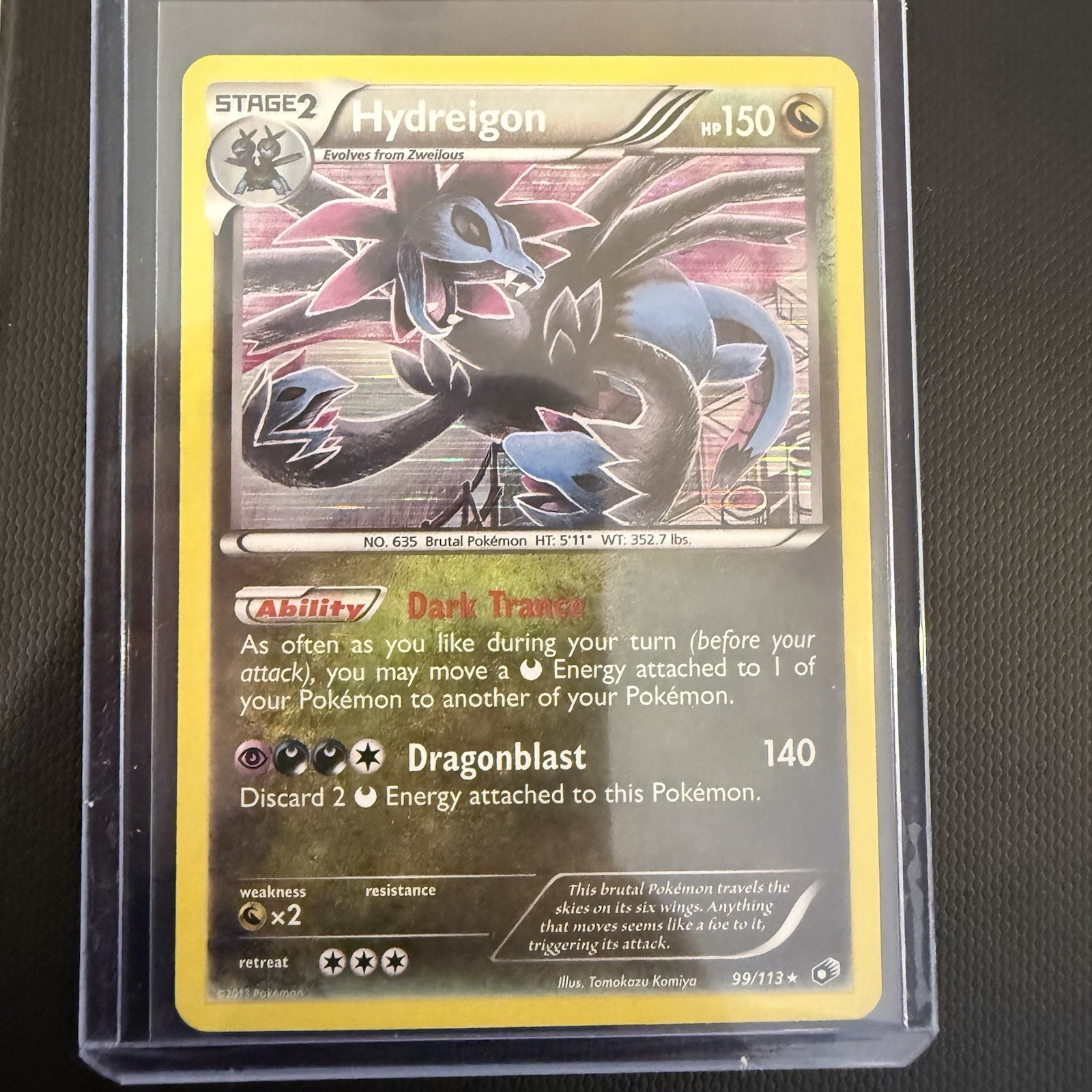 HYDREIGON HOLO POKEMON CARD 99/113 LEGENDARY TREASURES NEVER PLAYED NM-