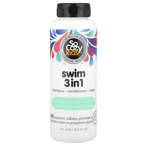 Kids, Swim 3 in 1, Shampoo, Conditioner, Wash, 10.5 fl oz (311 ml)