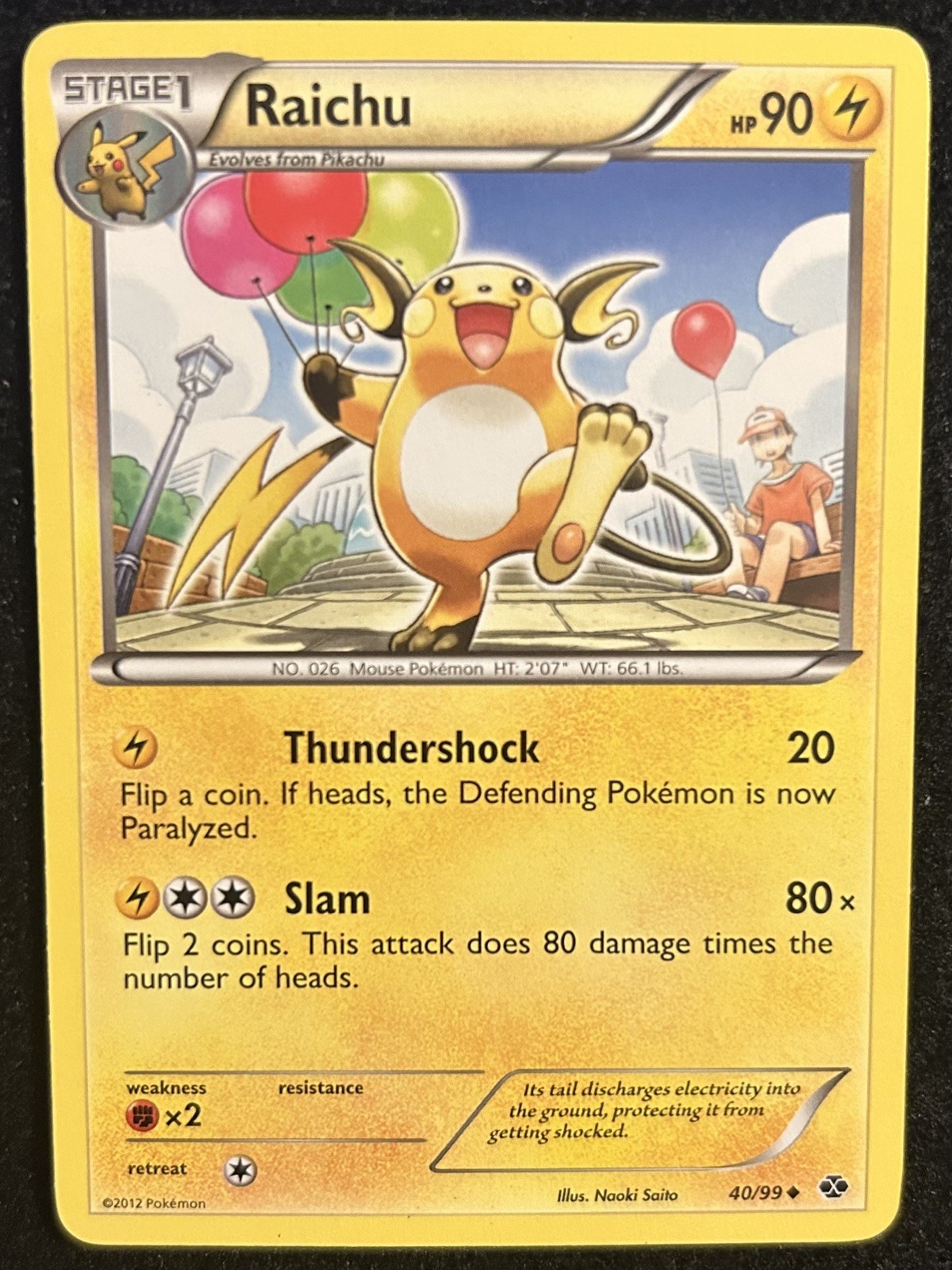 LP - Raichu 40/99 Uncommon - Next Destinies - Pokemon TCG