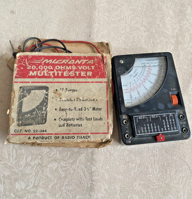 Vintage Micronta Multi Tester 20000 Ohms Volt Analog Multimeter VOM Range Double