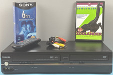 Toshiba SD-V296 K-TU DVD/VCR Combo; VHS Recorder w/OEM Remote, AV, Tape/DVD 