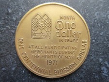 1871 - 1971 Creston Valley British Columbia BC Blossom Festival Dollar