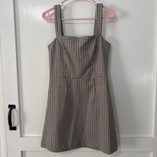 A New Day Size Small Checkered Casual Form Flattering Dress Pockets
