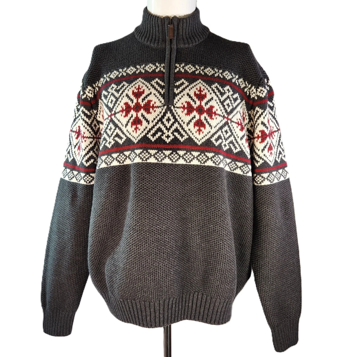 Pull col zippé pour homme 100% coton beige