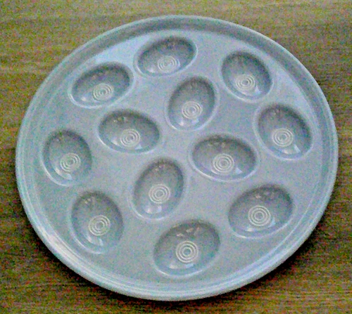Fiesta Ware USA HLC Deviled Egg Tray Plate Periwinkle Blue Easter NIB