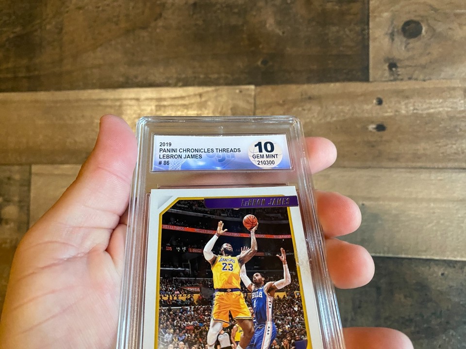 Lebron James Panini Chronicles Threads Card 2019-20 Gem Mint 10 Lakers ...
