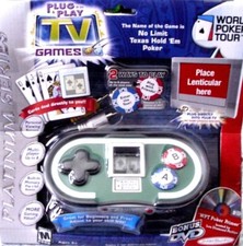Jakks Pacific World Poker Tour Plug  Play Game Texas No Limit built in memory
