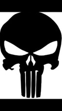 Punisher Skull Bumper Sticker Decal 35