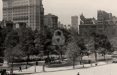 Union Square NYC New York NY c1905 RPPC Photo Postcard COPY