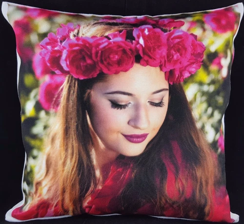 Personalised Photo Cushion Cover Large Printed Val