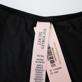 3 NEW Victoria's Secret Satin Scattered Shine Strap Brazilian Panties Lot MEDIUM