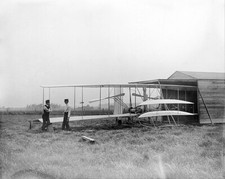 WILBUR AND ORVILLE WRIGHT WITH WRIGHT FLYER II 11x14 GLOSSY PHOTO PRINT