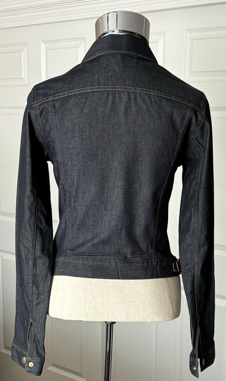 Giacca denim Gucci Zamasport blu scuro taglia IT 38 OTTIMA