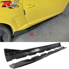 Fit 10-15 Chevrolet Camaro IKON V3 Style Side Skirts Panel PP Gloss Black 4PCS