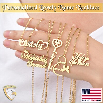 Customized Necklace Personalize Jewelry Stainless Steel Custom Pendant Gift Name