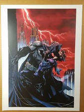 Batman Catwoman kiss DC Comics Poster by Jim Lee
