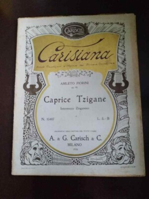 Musikalische Partitur Carisiana Caprice Zigeuner Hamleto Fiorini Intermezzo Zingaresco