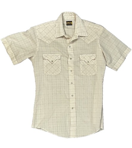 Vintage 80s Made In Korea Jcpenny Pearl Snap Button Up Short