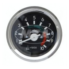 Mechanischer Drehzahlmesser Ø60mm mit Chromring, 12V-Beleuchtung und Masseanschl