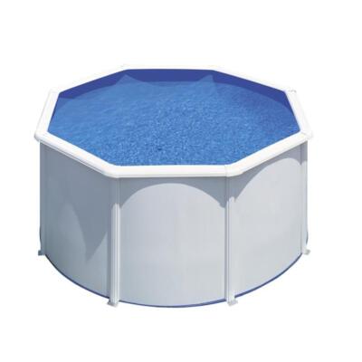 Gre Weiss Rund Pool Ø 240 x 120 cm - 30/100 Poolfolie - 4m³/h Sandfilter