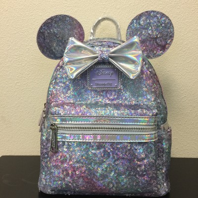 PRELOVED RARE Loungefly Pur/Blu Iridescent Sequin Backpack BAG079 | eBay