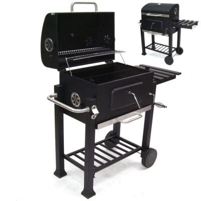 D+L Grillwagen XXL Holzkohlegrill Holzkohle BBQ Grill Gartengrill Kohlegrill 56511