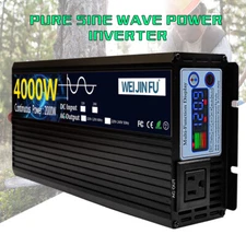 Pure Sine Wave Car Power Inverter 2000W Peak DC 12V to AC 110V 120V Converter