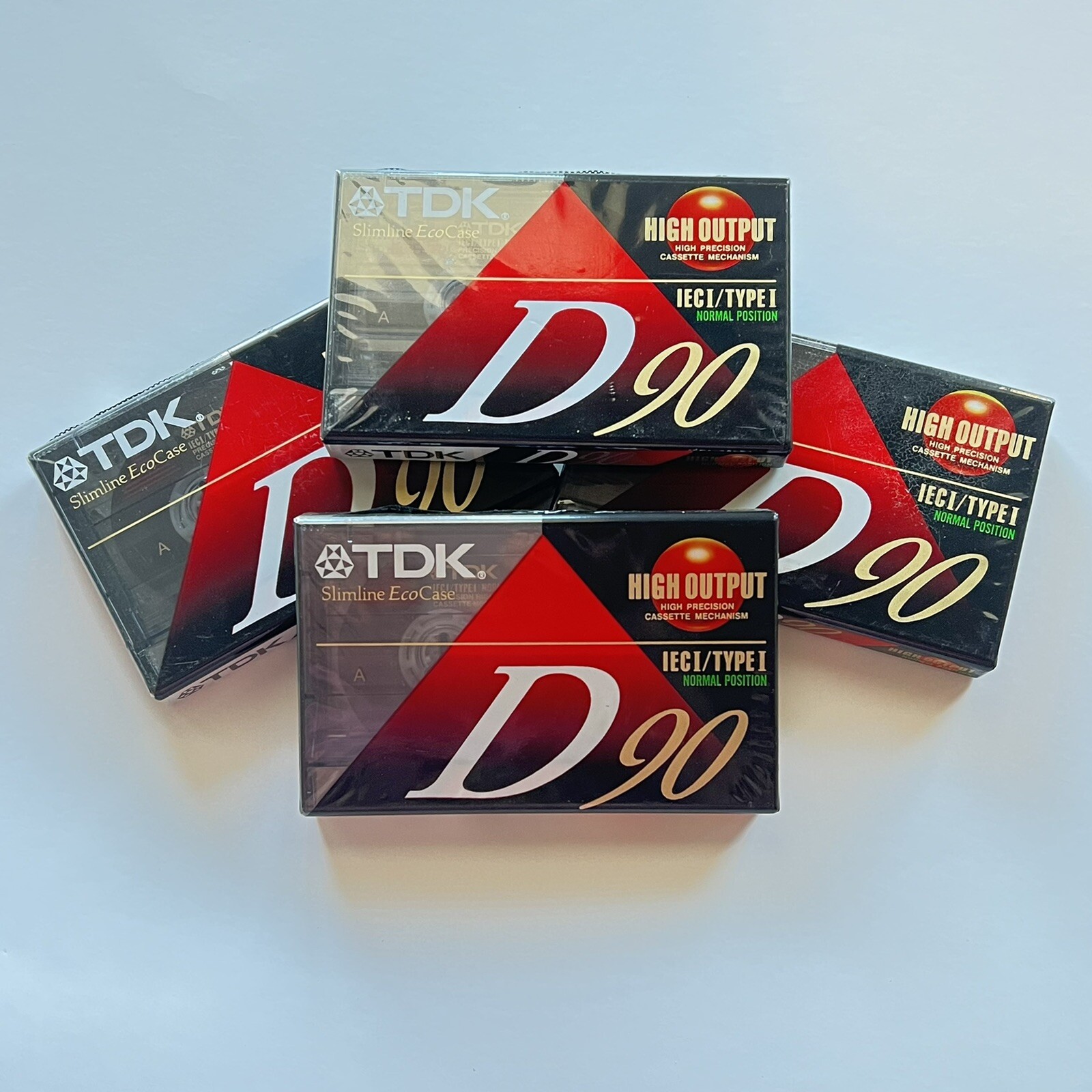 4 Pack TDK D90 High Output Blank Audio Cassette Tapes Dynamic NEW ...