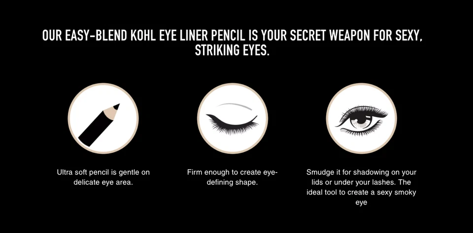 MAX FACTOR Kohl Kajal Eyeliner Smudge Smokey Eyes Soft Liner Pencil *ALL SHADES* - Image 4 of 4