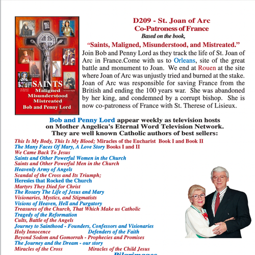 Saint Joan of Arc DVD by Bob and Penny Lord, NEW - Picture 2 of 2