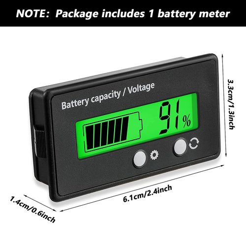 DC 12V 24V 36V 48V 60V 72V 84V Golf Cart Battery Meter with Alarm, Front Setting - Picture 2 of 12