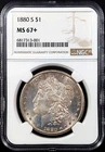 1880 S Morgan Dollar certified MS 67 PLUS by NGC!
