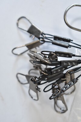 5 Rigs De Pêche Gulf – Noir, Avec Gouttes Acier, Parfait Pour