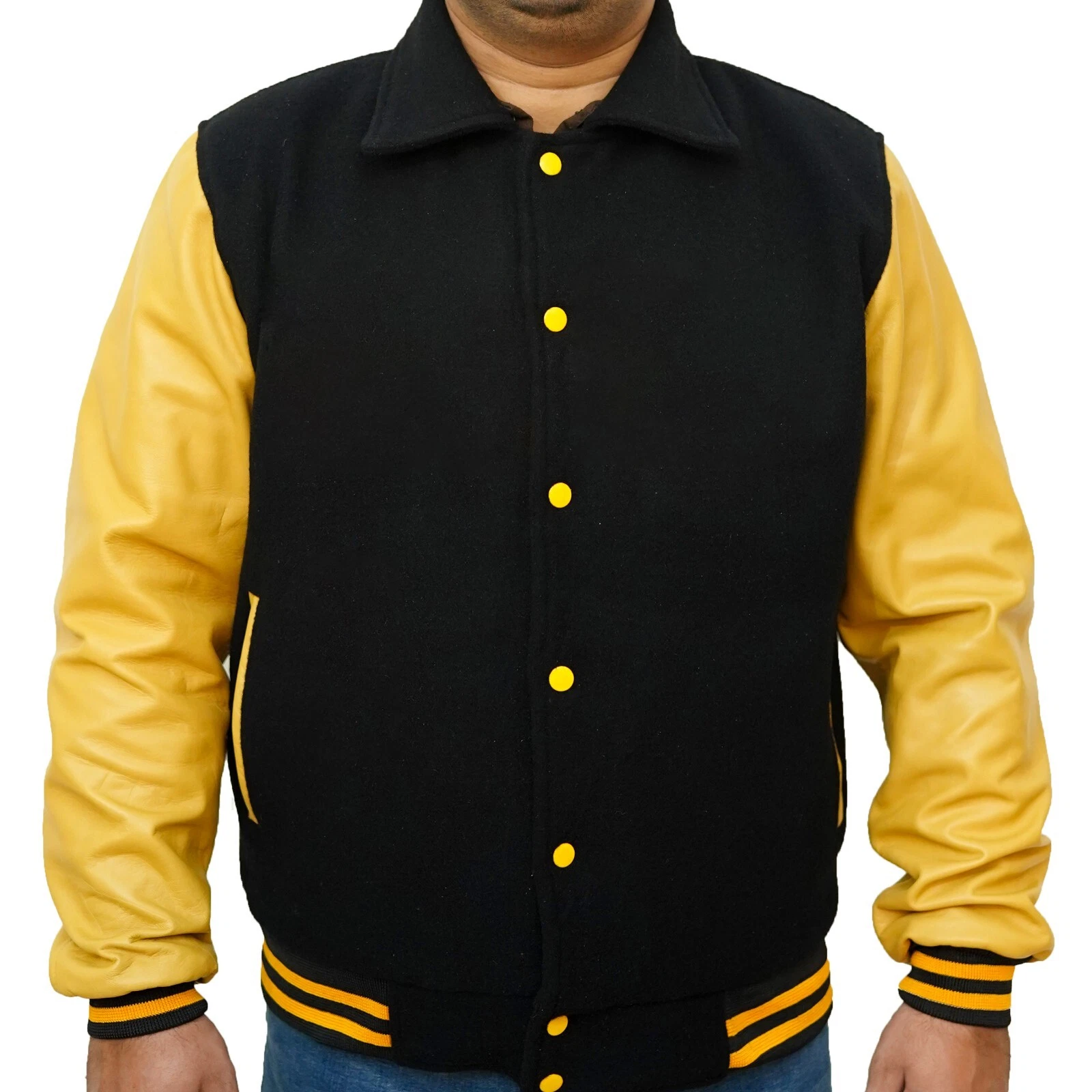 Men's Baseball Biker Moto Bomber Wool & Leather Sleeves Letterman Varsity Jacket
Opens in a new wind