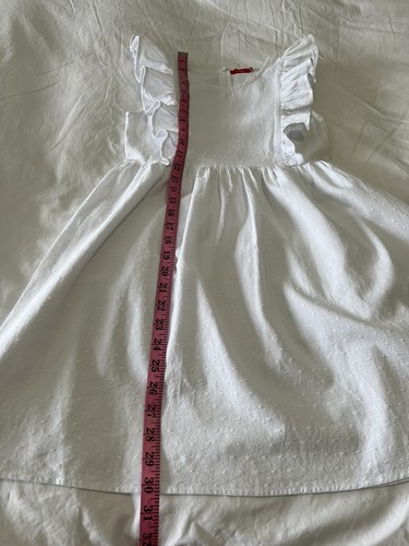 TisSaia | Girls SZ 12 | Vintage Style White Ruffle Dress Sleeveless | Cotton - Picture 3 of 7