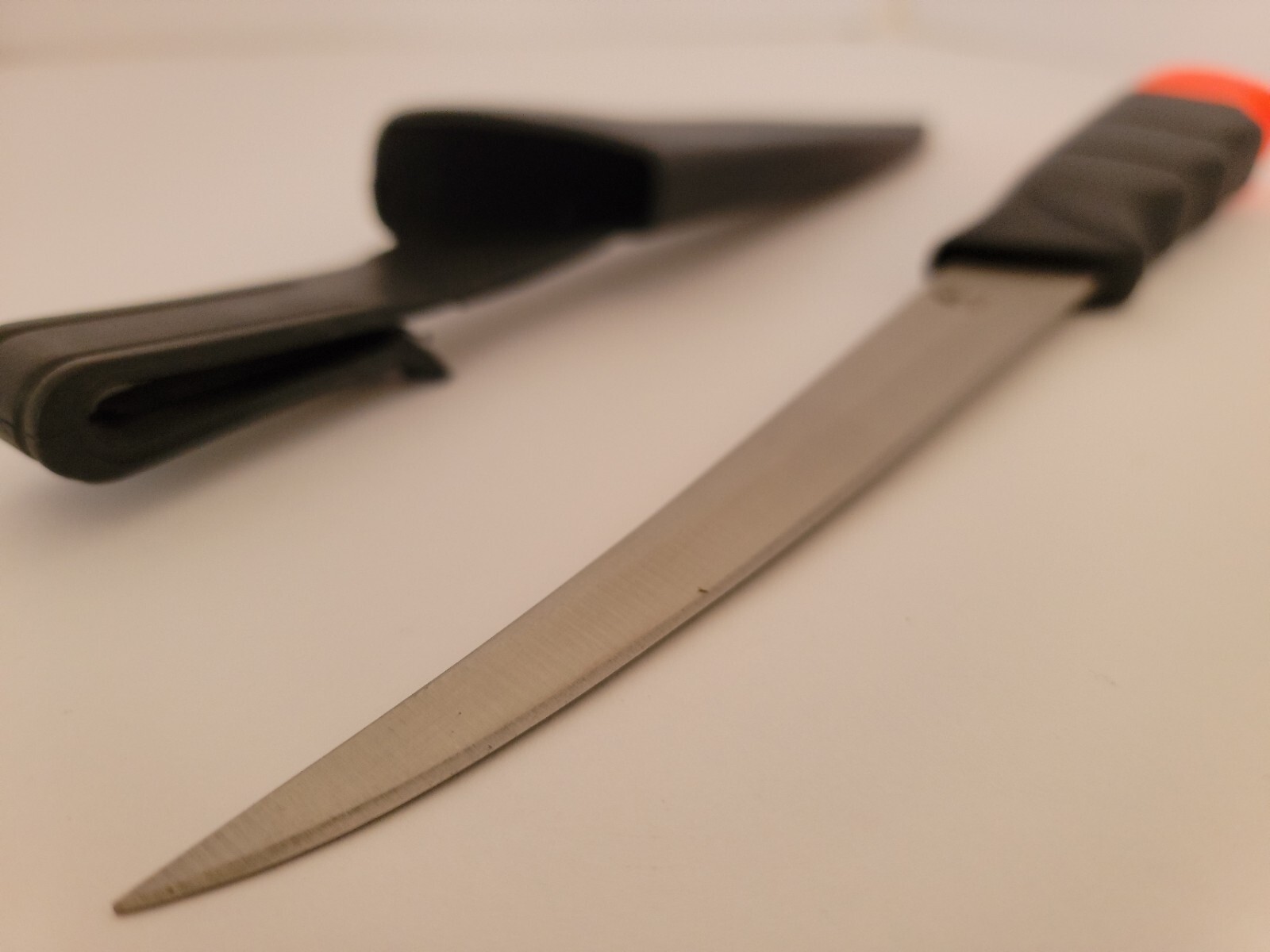 (Fillet Knife) 5" Wet Work W (Sheath) Black/Orange (Fishing Knife) New Open Box